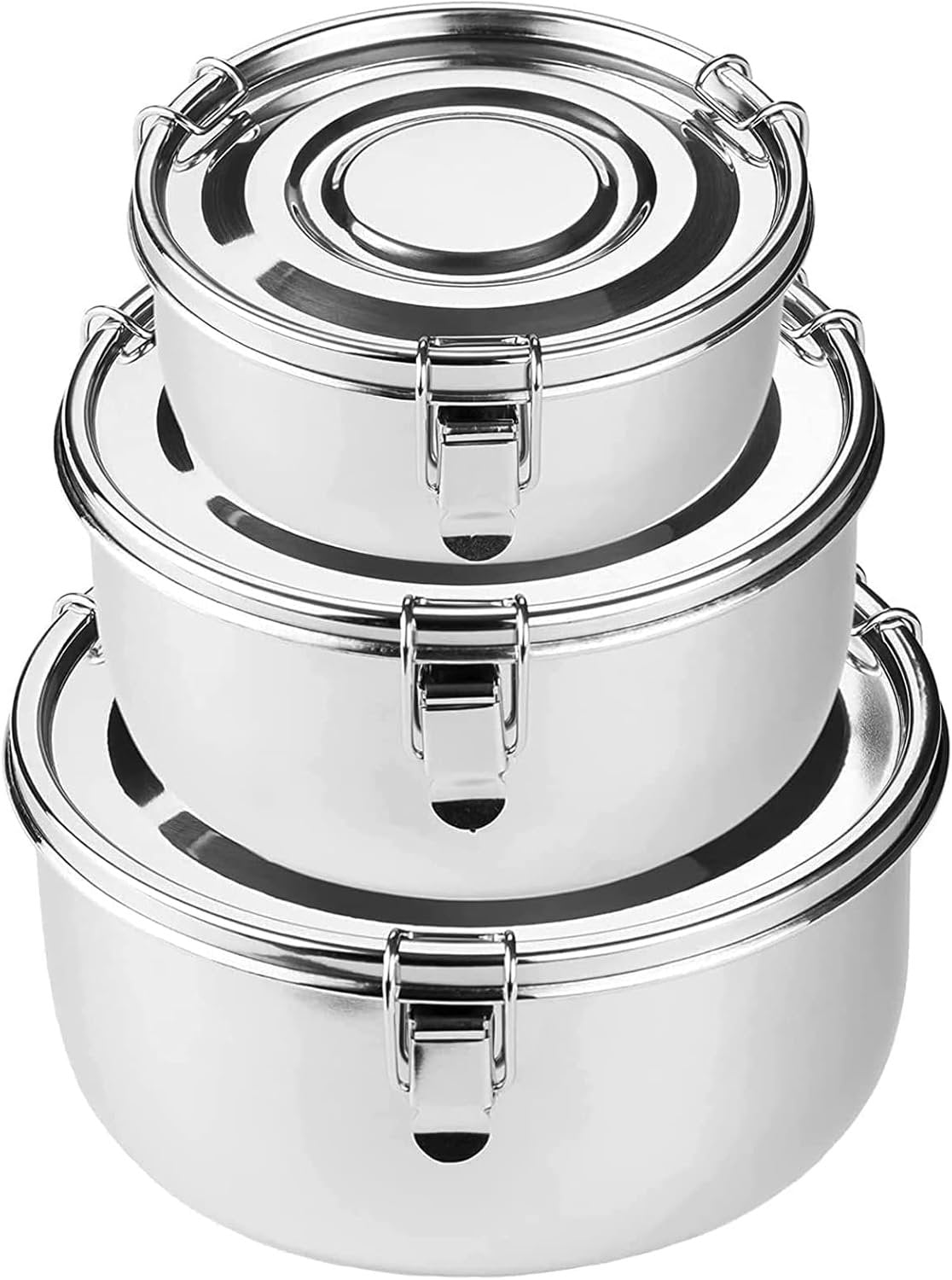 Leepenk Premium Stainless Steel Food Storage Containers 304 Grade The Original Leak-Proof, Airtight, Smell-Proof - Perfect For Camping Trips, Lunches, Leftovers, Soups, Salads
