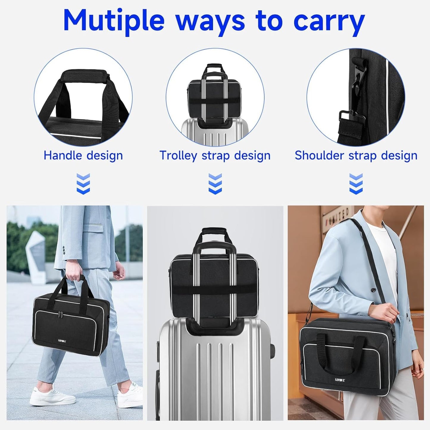 Carrying Case Compatible with PS5/PS5 Pro/PS4,Console Travel Case Compatible with Playstation 5/PS5 Digital Edition,Protective Storage Bag Fits for PS5 Controllers,Game Discs,Charger&Accessories-Black
