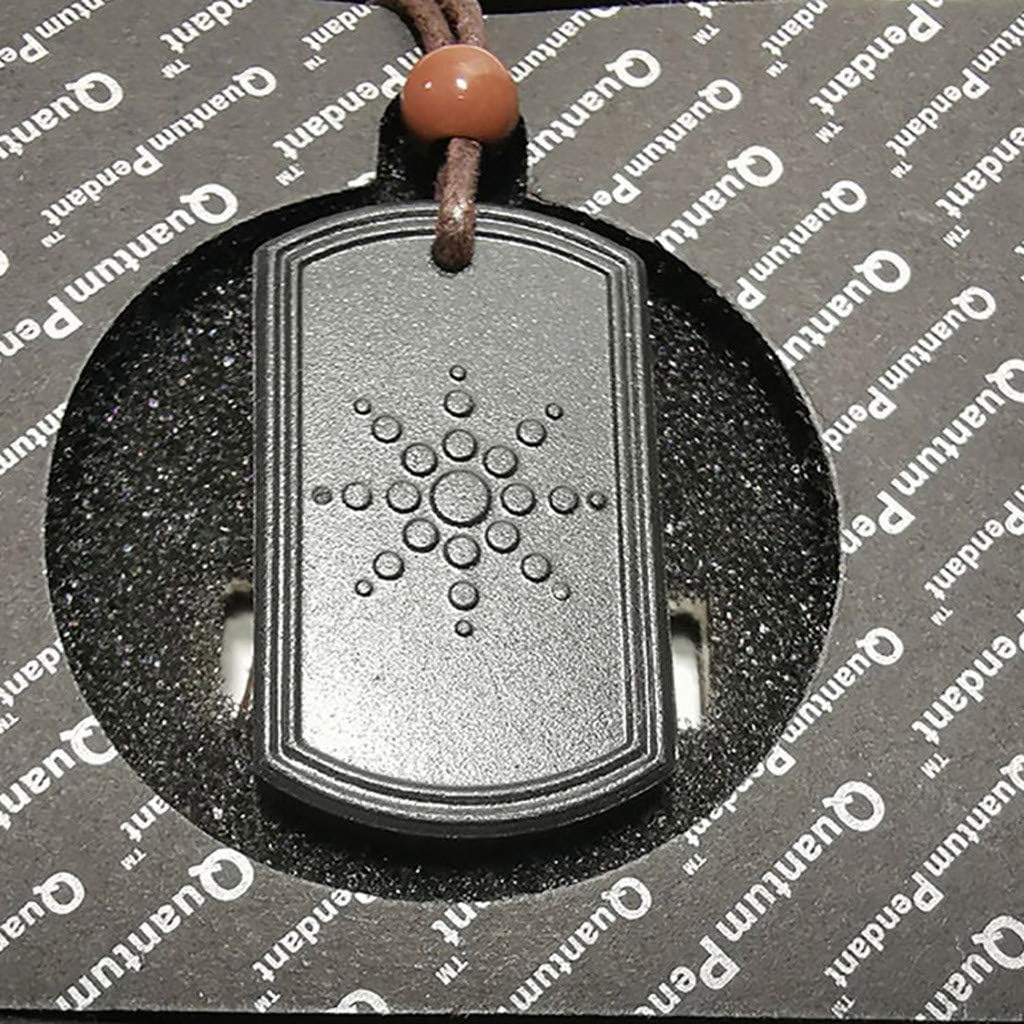 XIMULIZI Anti EMF Radiation Protection Pendant Tourmaline 2300 Negative Ions Far Infrared & Scalar Energy Volcanic Lava Reverse Aging Necklace,1