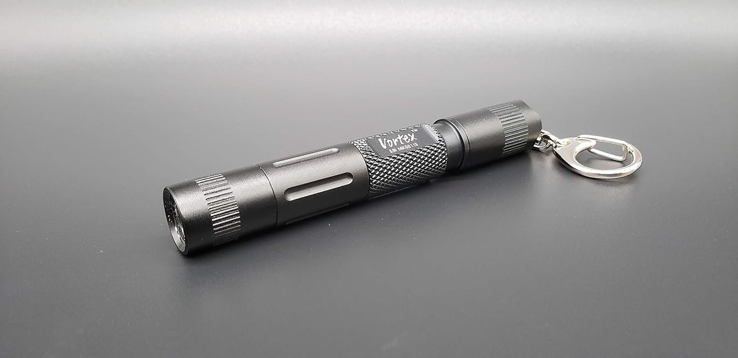 Vortex TC5 Small Mini LED Flashlight End-Cap Switch AAA Battery-Powered Handheld Pocket Torch for Camping, Outdoor, Hiking, Emergency, Nursing Everyday Carry Flashlights