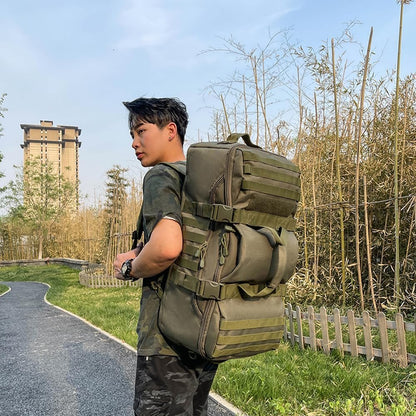 Namolit Outdoor Travel Bag Large Capacity Camping Backpack Waterproof Duffel Bag 56-75L for Outdoor Activities Sports Travel