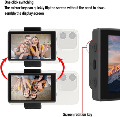 Telefono Vlog Selfie Monitor Schermata, 3.97in 2.4G 5G Wifi Wireless Visualizza Monitor con Morsetto Telefonico per Selfie Vlog Live Stream Tiktok Tiktok