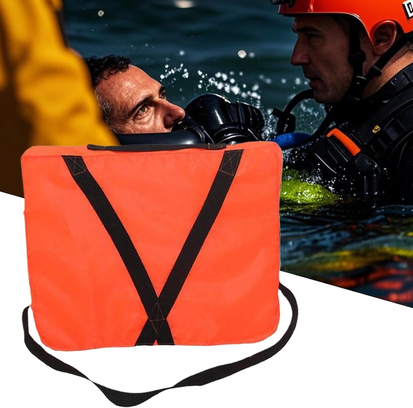 Ghjkldha Boat Cushions Flotation, Throwable Seat Cushion, Life Preserver, 35x45x6cm, Safety Rescue Tool with Strap, for Swimming, Kayaks, Canoes, Water Sports, Floatation Aid