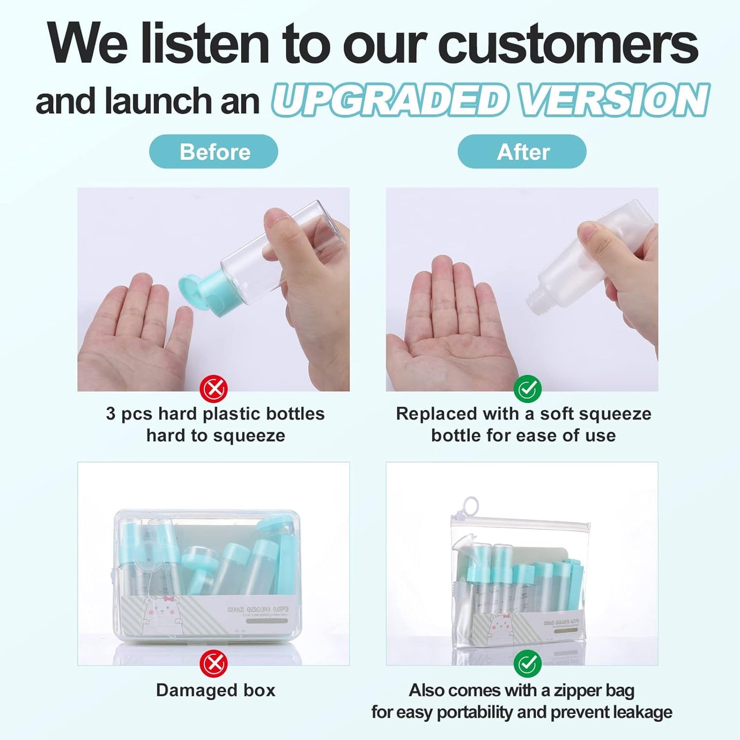 Tsa Approved Travel Toiletry Bottles Leakproof Containers Kit (BPA FREE) Travel Accessories Travel Bottles 12 Count Green-12