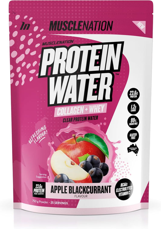 Muscle Nation Apple Blackcurrant Protein Water 750g (25 Serves)