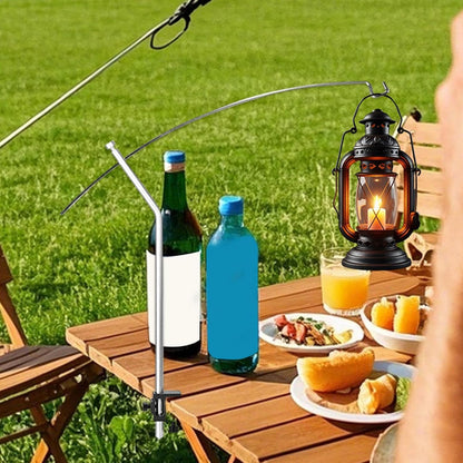 Genérico Lantern Stand, Camping Light Pole, Metal Camping Lantern Stands, Lighting Rack Accessories, Garden Picnic Supplies, Installation Bracket For Backpacking Hiking