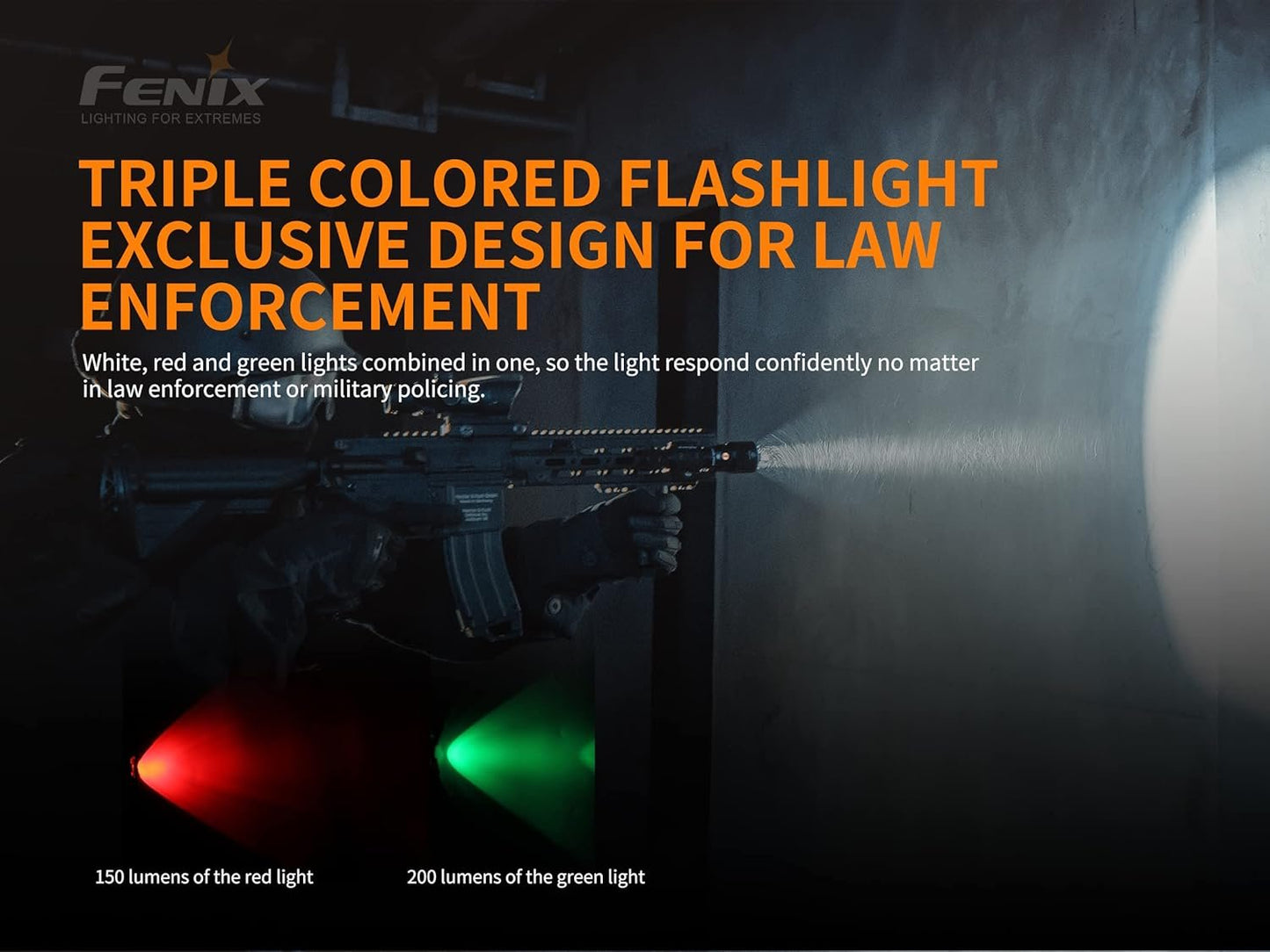 Fenix TK26R 1500 Lumen Multi Color Rechargeable Tactical Flashlight ** Canadian Edition