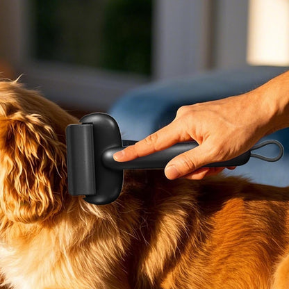 Shedding Brush, Dematting Comb, Mat Detangling Remover Grooming Tool Stainless Steel, Ergonomic Abs Handle, Comfortable Grip for Dogs and Cats Matted Hair, 9,45 Inches