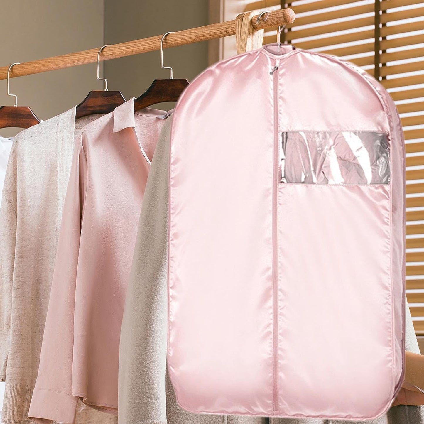 Garment Bag, Long Dress Storage Pack, Dustproof Protective Organizer, Space-Saving Solution For House Moving, Airplane Packing, Laundry, And Closet Storage