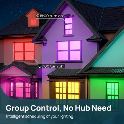 Linkind Smart Light Bulbs, 1600LM (100W Equivalent) Smart Bulb, Work with Alexa & Google Home, RGBTW Color Changing Bulb Music Sync, 2.4GHz Wi-Fi & Bluetooth, LED Alexa Light Bulbs 14W, A21 E26, 4Pack