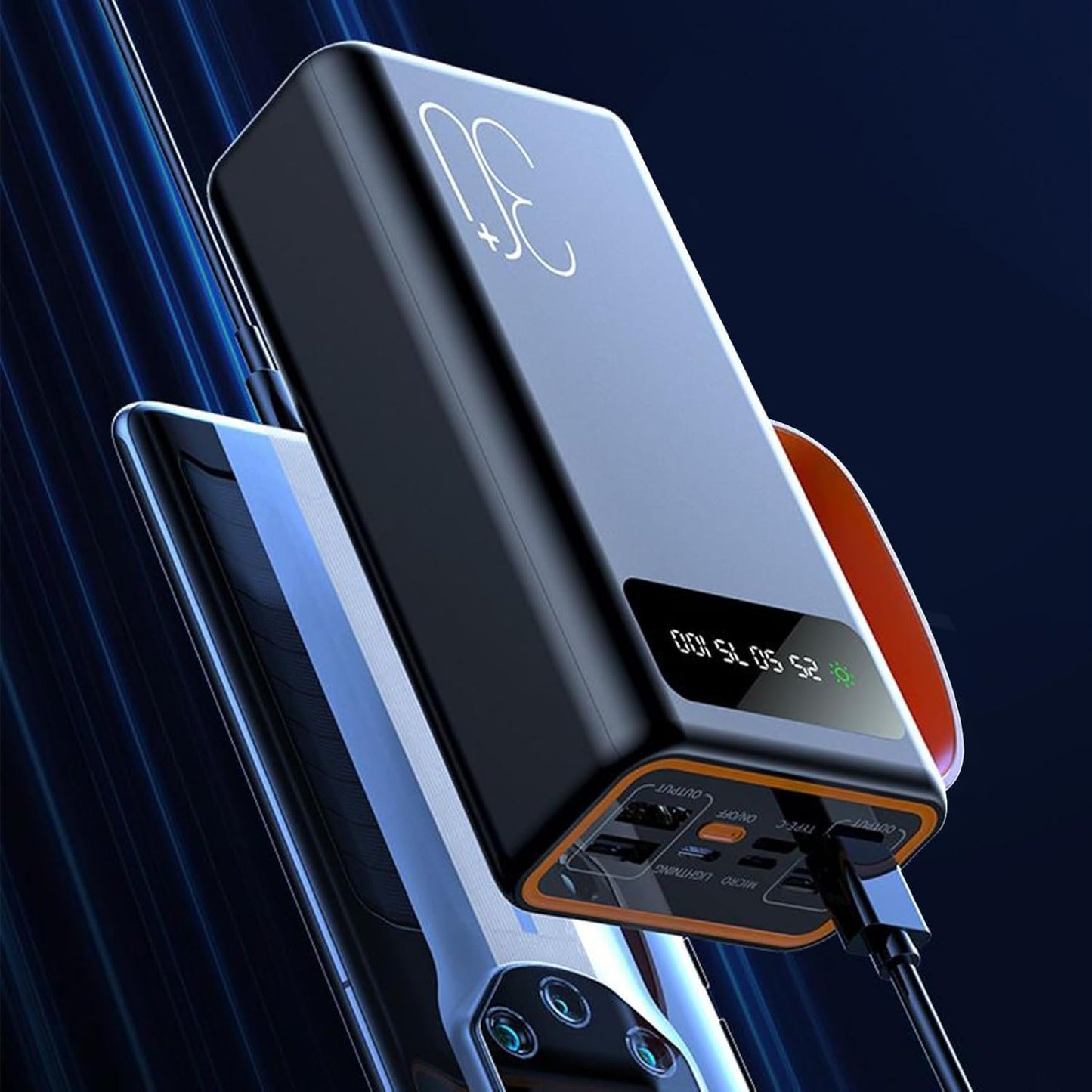 Solar Charger, Solar Panel Power Bank, Compact External Battery Pack, Portable and Fast Charging for Camping, Hiking, Backpacking, Fishing, Walking, 5.83x2.8x1.89 inches