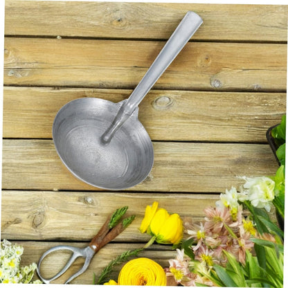 Totority Iron Ladle Spoon for Feeding and Watering Heavy Duty Horse Feed Scoop for Livestock Durable Iron