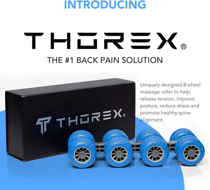 THOREX Back Massager Chiropractor-Approved Back Roller and Body Roller for Muscles Deep Tissue, Heated Body Massager and Self Massage Tool for Pain Relief and Recovery Ideal for Men and Women