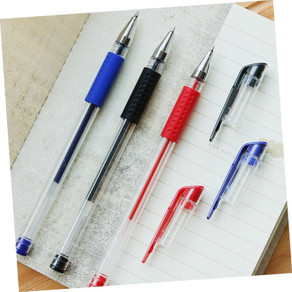 STOBOK 12pc Gel Ink Pens Set 0.5mm Fine Black Red Office School Writing Stationery Ergonomic Grip Smooth Writing Experience