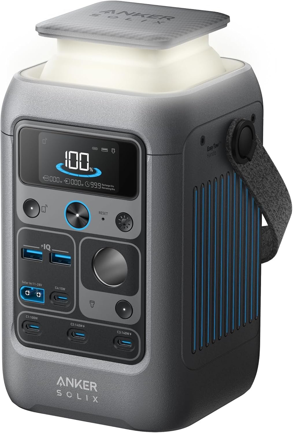 Anker SOLIX C300 DC Power Bank Station, Outdoor 288Wh (90,000mAh), Portable Power Station, LiFeP04 Battery, 300W Solar Generator, for Camping, Traveling, and Emergencies (No Wall Charger Included)