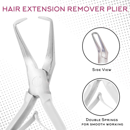 SIVOTE Professional Hair Extension Tools Kit Stainless Steel, Microlink & Itip Extensions Tool Kit, Silver