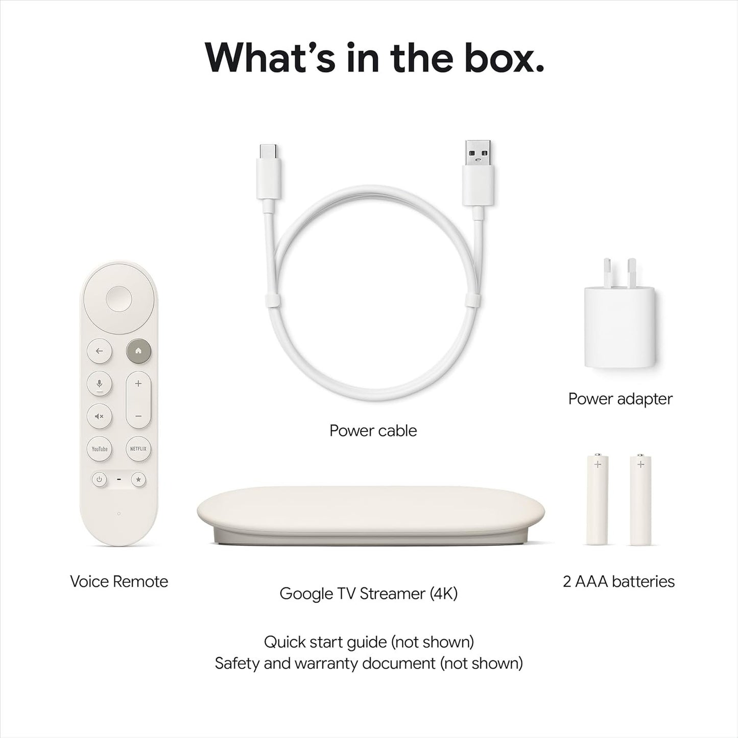 Google TV Streamer (4K) - Fast Streaming Entertainment With Voice Search Remote - Watch Movies, Shows, Live TV, and Netflix in 4K HDR - Smart Home Control - 32 GB Storage - Porcelain