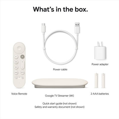 Google TV Streamer (4K) - Fast Streaming Entertainment With Voice Search Remote - Watch Movies, Shows, Live TV, and Netflix in 4K HDR - Smart Home Control - 32 GB Storage - Porcelain