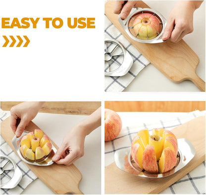 Fruit Cutter apple slicer 8 slices,Anti-Slip Handle Easy to Use,8-Blade apple corer,Time-Saving,Stainless Steel Cutter and Divider For apple Tomato Orange Pear Pineapple,kitchen gadgets Tool