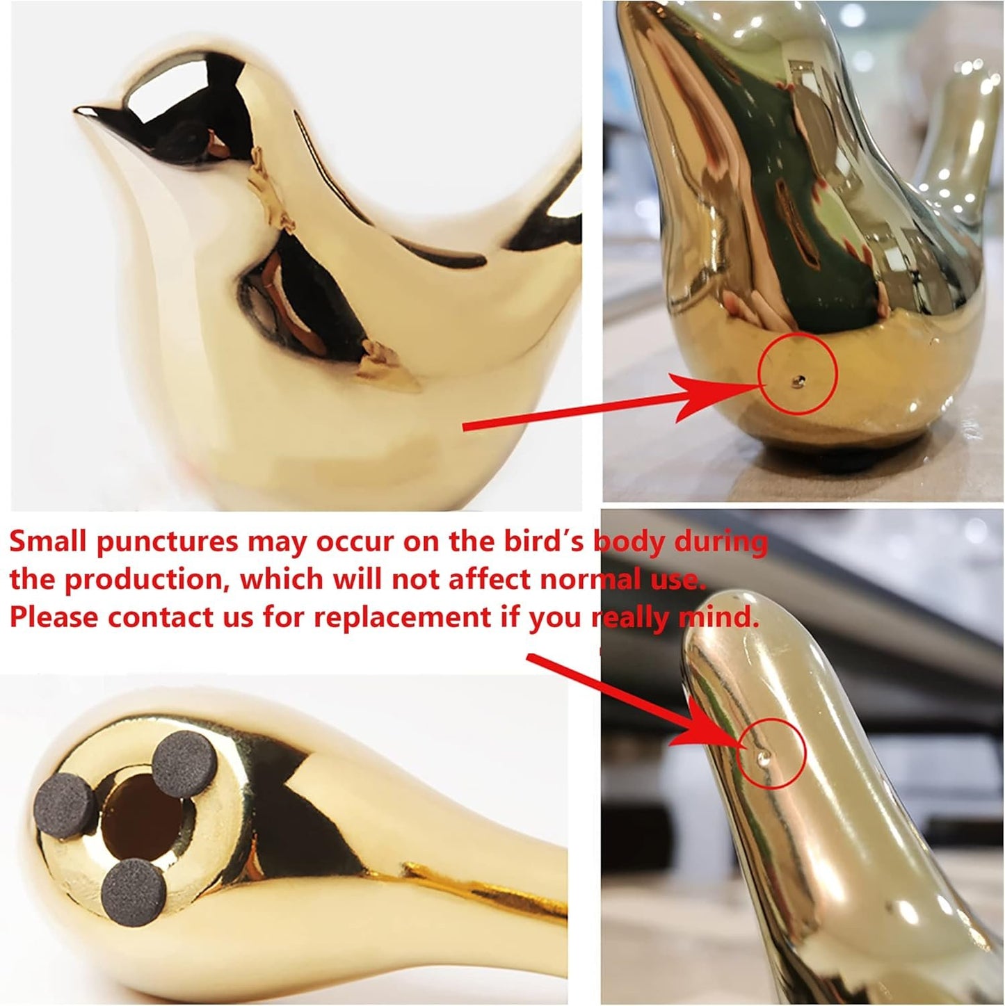 FANTESTICRYAN Small Animal Statues Home Decor Modern Style Gold Decorative Ornaments for Living Room, Bedroom, Office Desktop, Cabinets