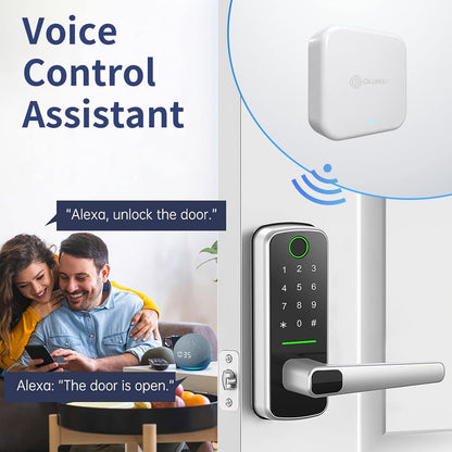 OLUMAT Wi-Fi Gateway, Smart Hub for Remote Control Door Lock with TTLock App, Wi-Fi Bridge Work with Alexa Google Home for Voice Control