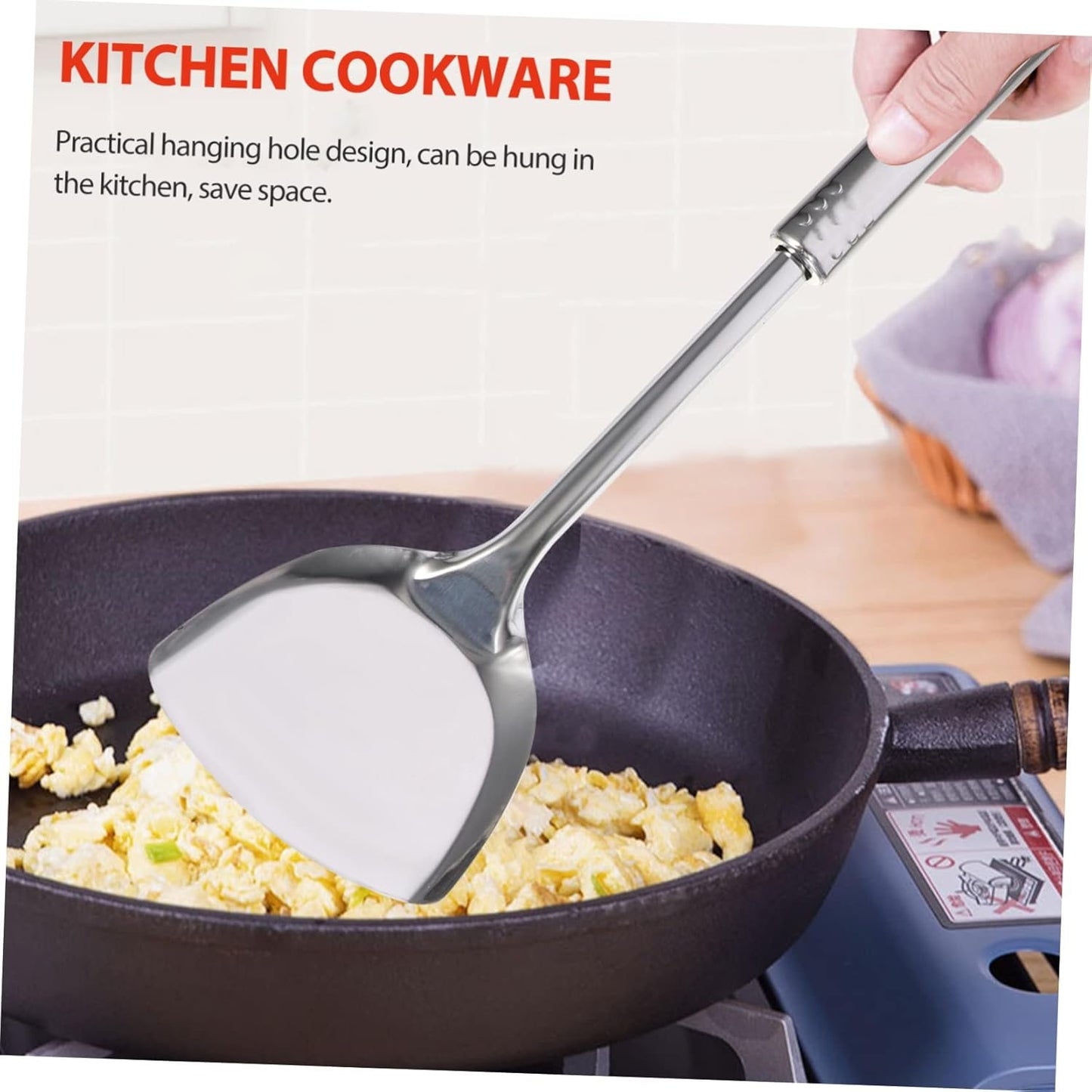 UTHCLO 7Pezzi Utensili Acciaio Inossidabile Gadget Per Cottura e Pentolame Include Schiumarola e Spatola Utensili Essenziali Per Cucina