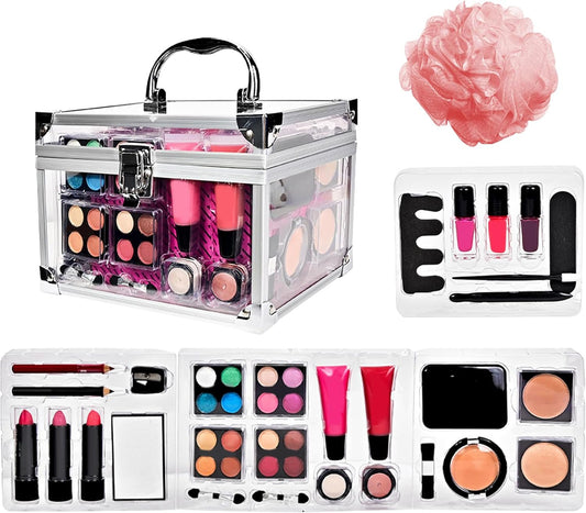 Beginner Makeup Kit Adults, Complete Makeup Set Women, Professionals Beauty Tools, with Cosmetic Bags, Faces Accessories, Beauty Items for Beginners