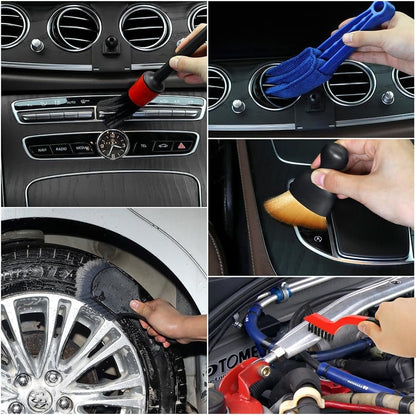 Car Detailing Brush Set, 11Pcs Car Detailing Kit Includes Car Interior Detailing Brushes, Car Wheel & Tire Brush for Rim Cleaner, Car Cleaning Brush for Dust, Engine Brush, Air Vent Brush