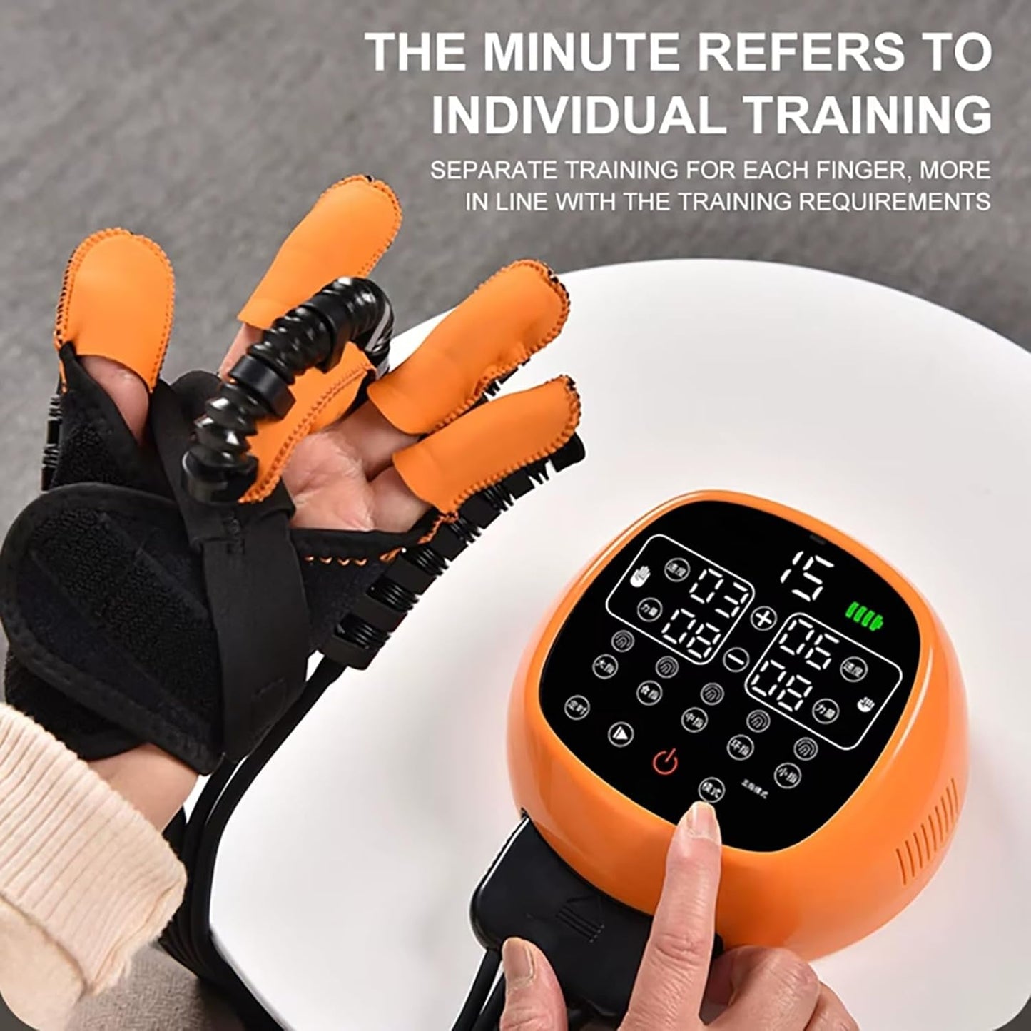 Robot Gloves Rehabilitation Hand Trainer for Stroke Physiotherapy Arthritis Rehabilitation Equipment Massage Gloves for Patients with Stroke Hemiplegia (Right, Medium)
