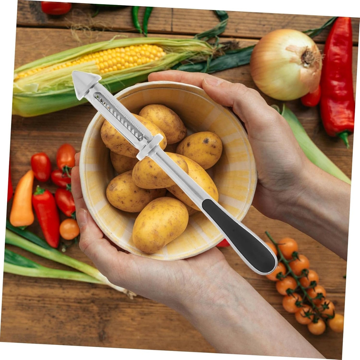 TOPPERFUN Zinc Alloy Vegetable Peeler User Friendly Peeling Knife for Fruits Vegetables Potatoes Sturdy Kitchen Tool Multipurpose Veggie Peeler Slicer for Effortless Food Prep
