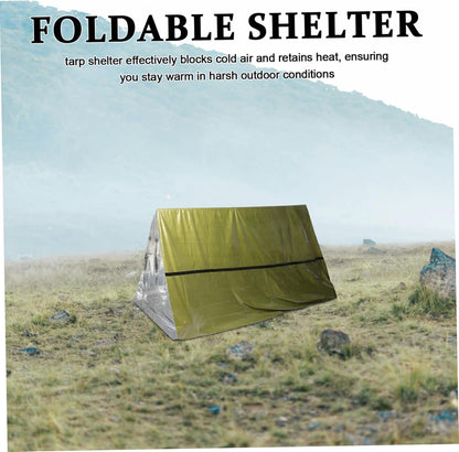 KITANDOVE Thermal Outdoor Tent Survival Blanket Emergency Shelter Hiking Insulated Cold Weather