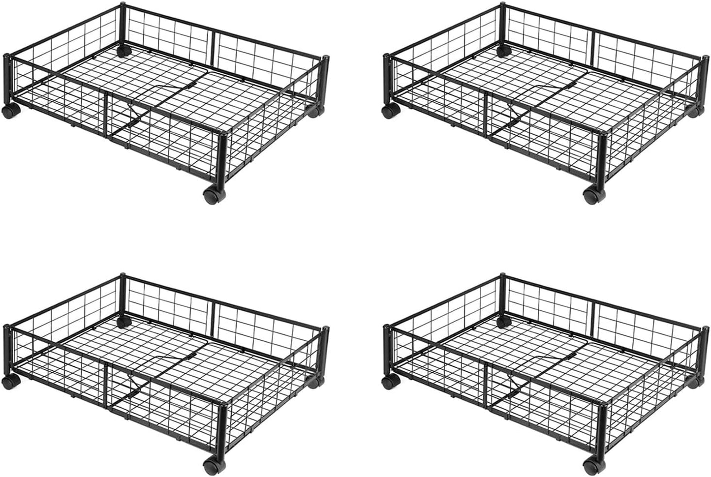 Duyeuau Adjustable Height Shelf Space Saving Furniture for Bedroom Organization Sturdy Carbon Steel
