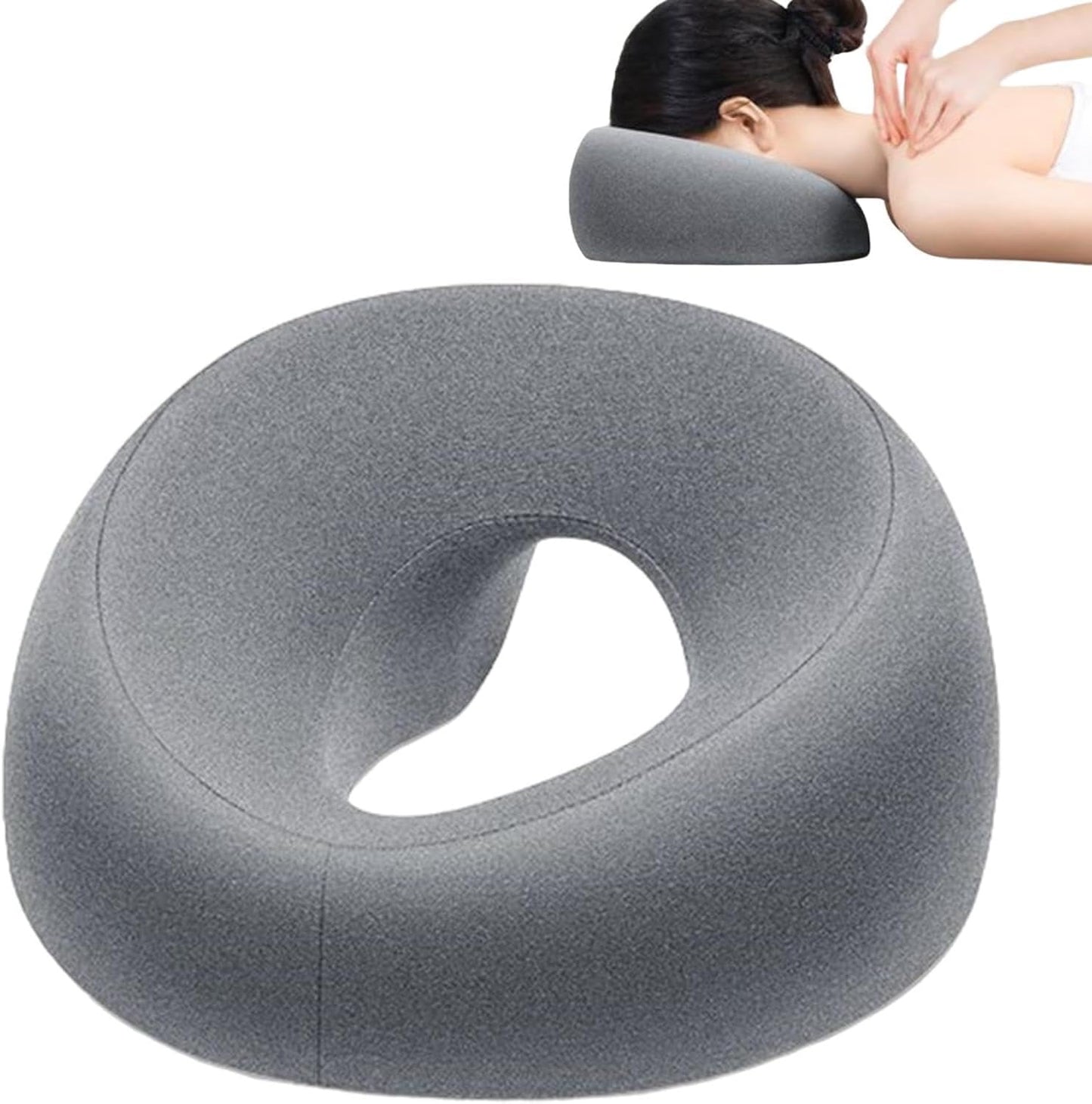 Prone Home Massage Headrest Face Down Pillow Massage Headrest Facial Cushion Super Soft Milk Silk Travel Neck Pillow for All-Season Comfort