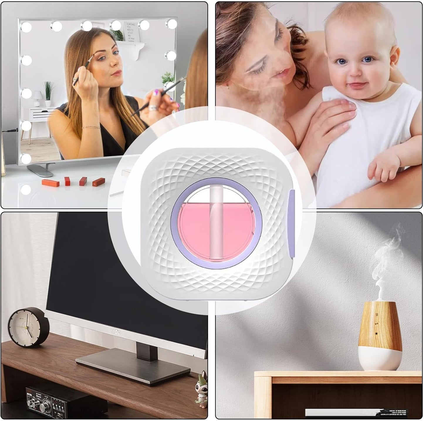 Automatic Aromatherapy Diffuser, Scent Air Machine, Ultrasonic Essential Oil Diffusers, Quiet Freshening Freshener, Portable Aromatherapy Tool for Car Pet Room Living Bathroom Use