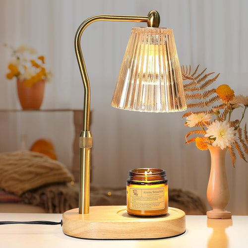 Candle Warmer Lamp, Candle Warmer with Timer and Dimmer, Adjustable Height, Electric Candles Lamps with 2 Bulbs for Scented Jar Candles, Wax Melter Lamp for Home Decor, Room Decor, Gifts for Women/Mom