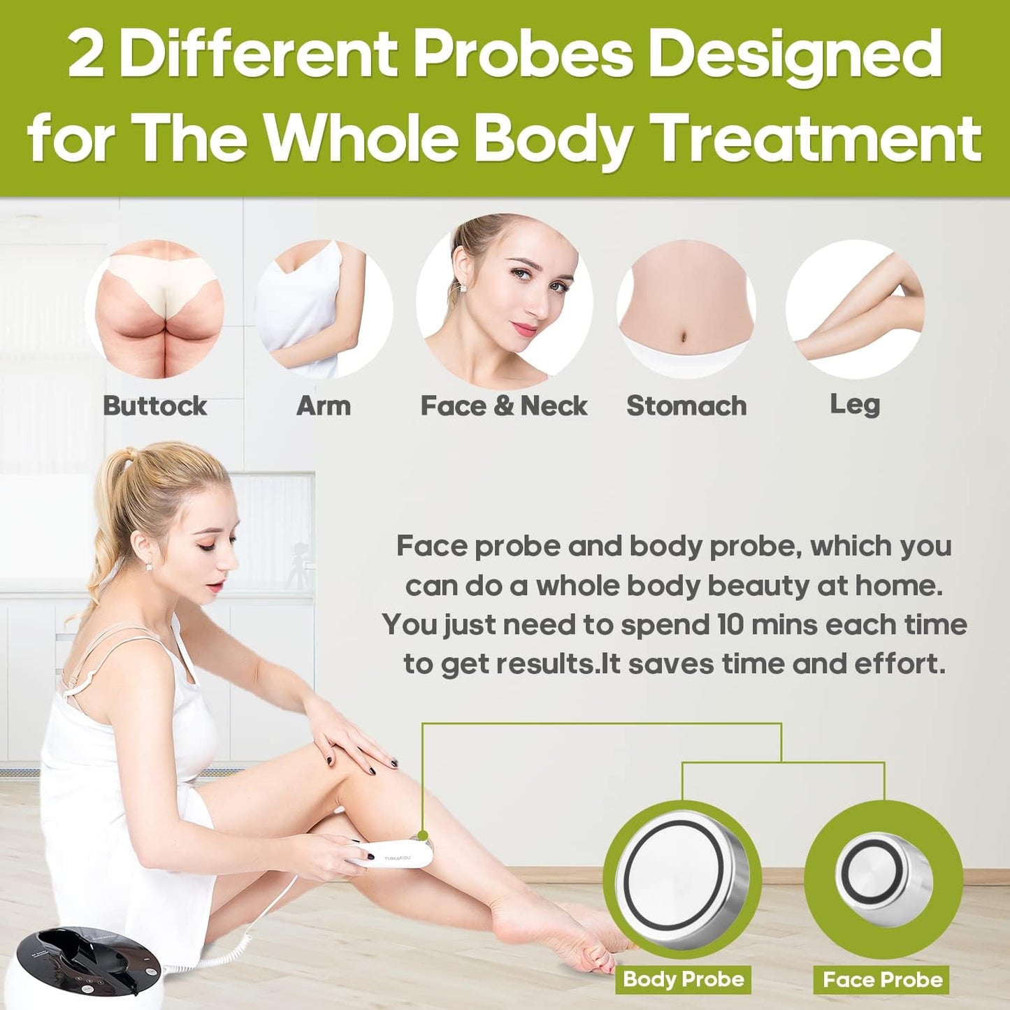 Radio Frequency Skin Tightening Machine - TUMAKOU Home Use RF Facial Device for Skin Tightening & Rejuvenation - Professional Salon Skin Care Body Facial Massager