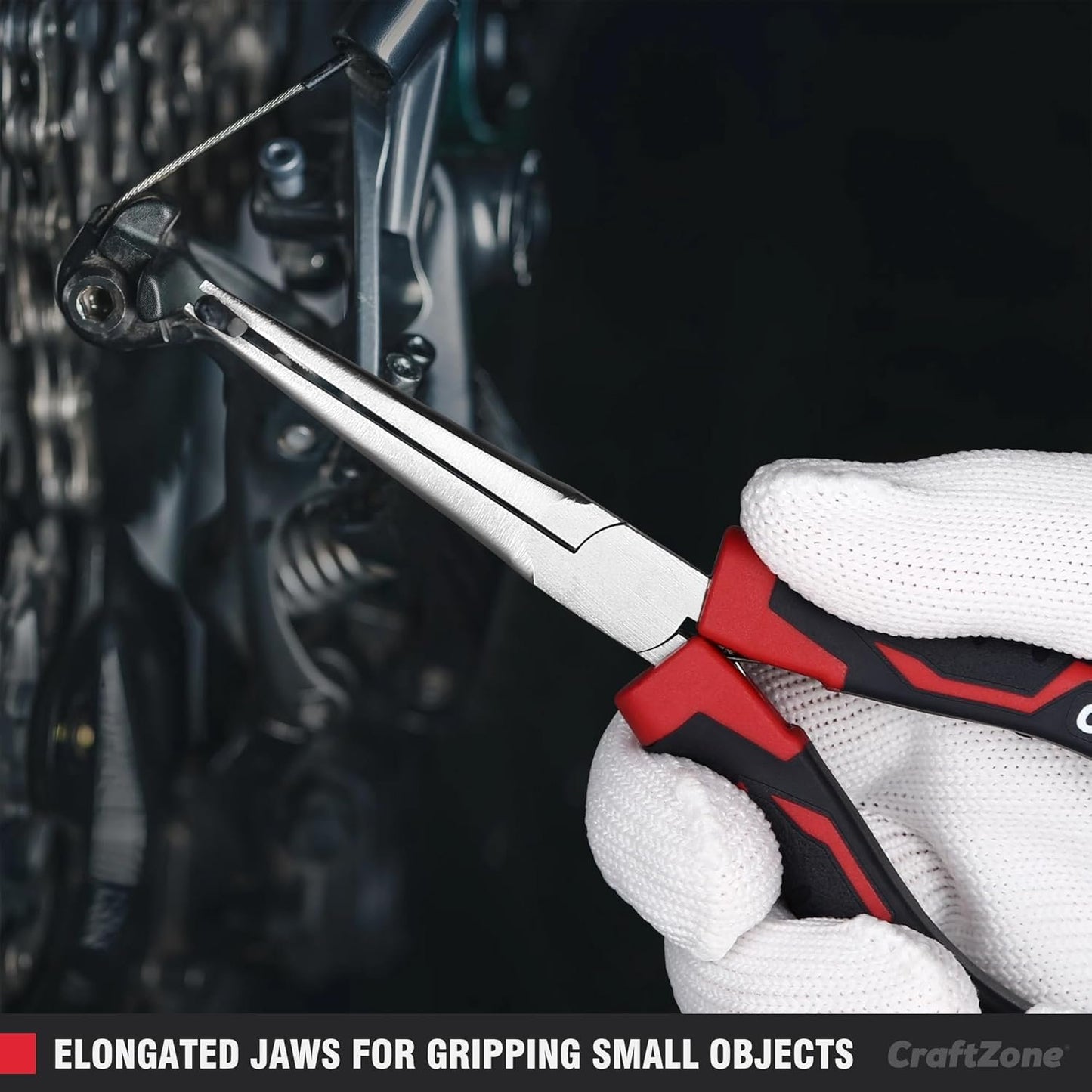 3-Piece Mini Pliers Set - Long Nose Needle-Nose & Diagonal Plier Jewelry Pliers for Crafting Carbon Steel Rust-Resistant Ergonomic Grip 4.5" & 5.5" for Home DIY Car Outdoor Emergency Kit