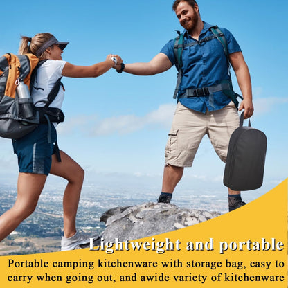ReaNea Camping Essentials Accessories Camping Gear Must Haves, Cooking Utensils Set Rv Camping Kitchen Backpacking Supplies Camper Gadgets Outdoor Hiking Travel Picnic Gifts