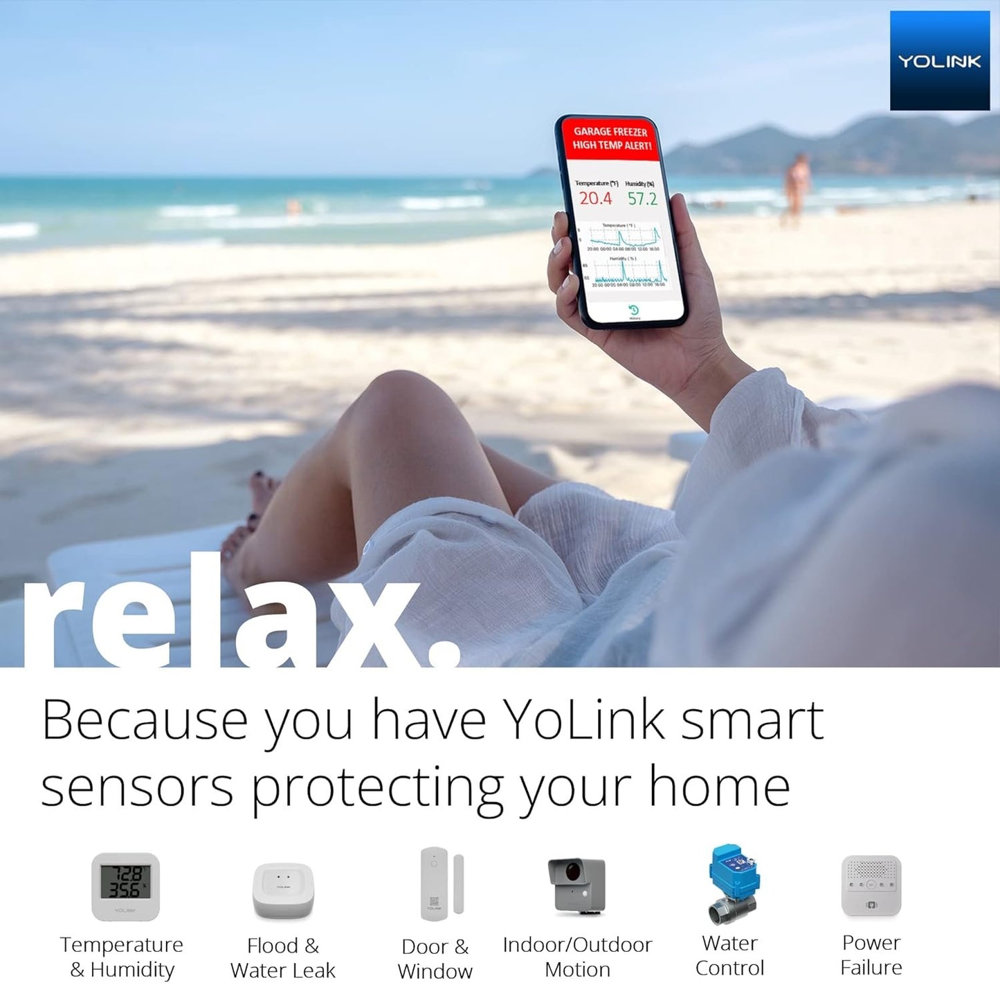 YoLink Hub, 1/4 Mile Super Long Range Smart Hub LoRa Enabled Smart Home Automation Bridge Home Security Monitoring System - Central Controller for YoLink Smart Home Devices - White