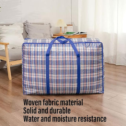 10pcs Extra Large Stripe Storage Bags - Heavy Duty Zip Bags for Moving, Travel, and Packing