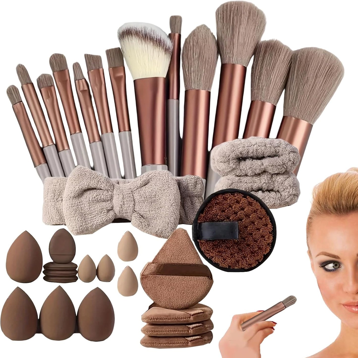 Makeup Tools, kit di makeup, kit di cosmetici, strumenti professionali di bellezza, accessori da viaggio, portatile compatto, versatile, ideale per donne e ragazze, cosmetici