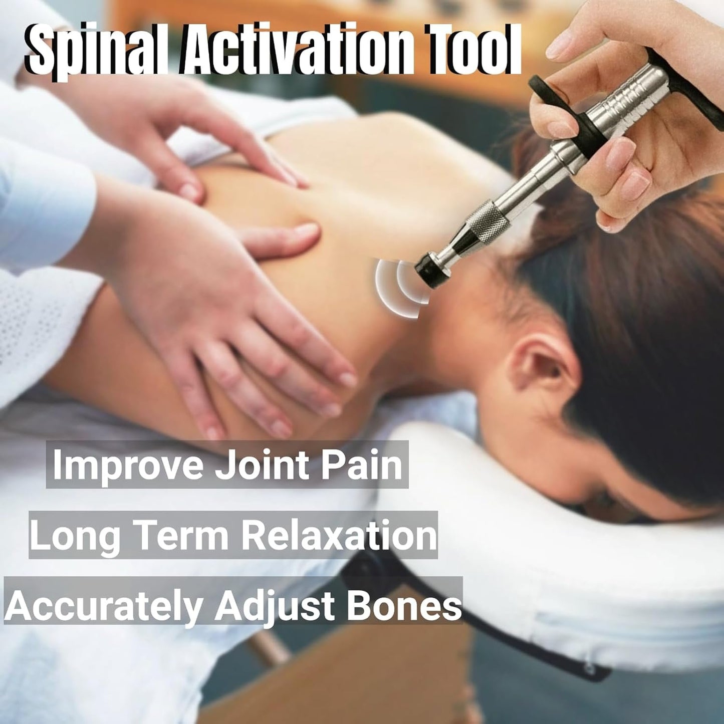 DHASUWT Chiropractic Adjusting Tool, 80-280N Adjustments Manual Spine Chiropractic Correction Tool, Professional Massage Equipment for Face and Spine Relax, Chiropractor Tool Relief Neck Back Pain