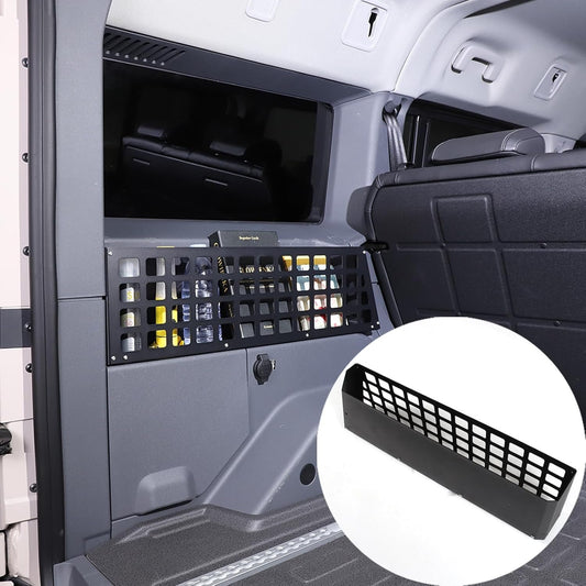 Tumukiw Car Trunk Organizer Compatible with Ineos Grenadier 2020-2024 Aluminum Alloy Black Multifunction Trunk Side Shelf Interior Luggage Storage Rear Trunk Organizer Tray Basket (Left)