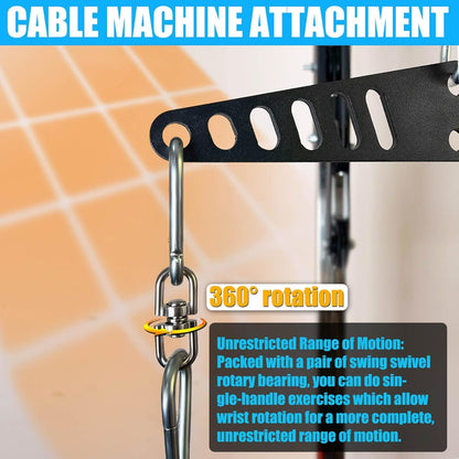 KORIKAHM Multi-Grip LAT Pull Down Bar for Home Gym Fitness, Spreader Plate LAT Pulldown Attachments for Pulley System Cable Machine, Double to Single Cable Attachment Exercise Handle