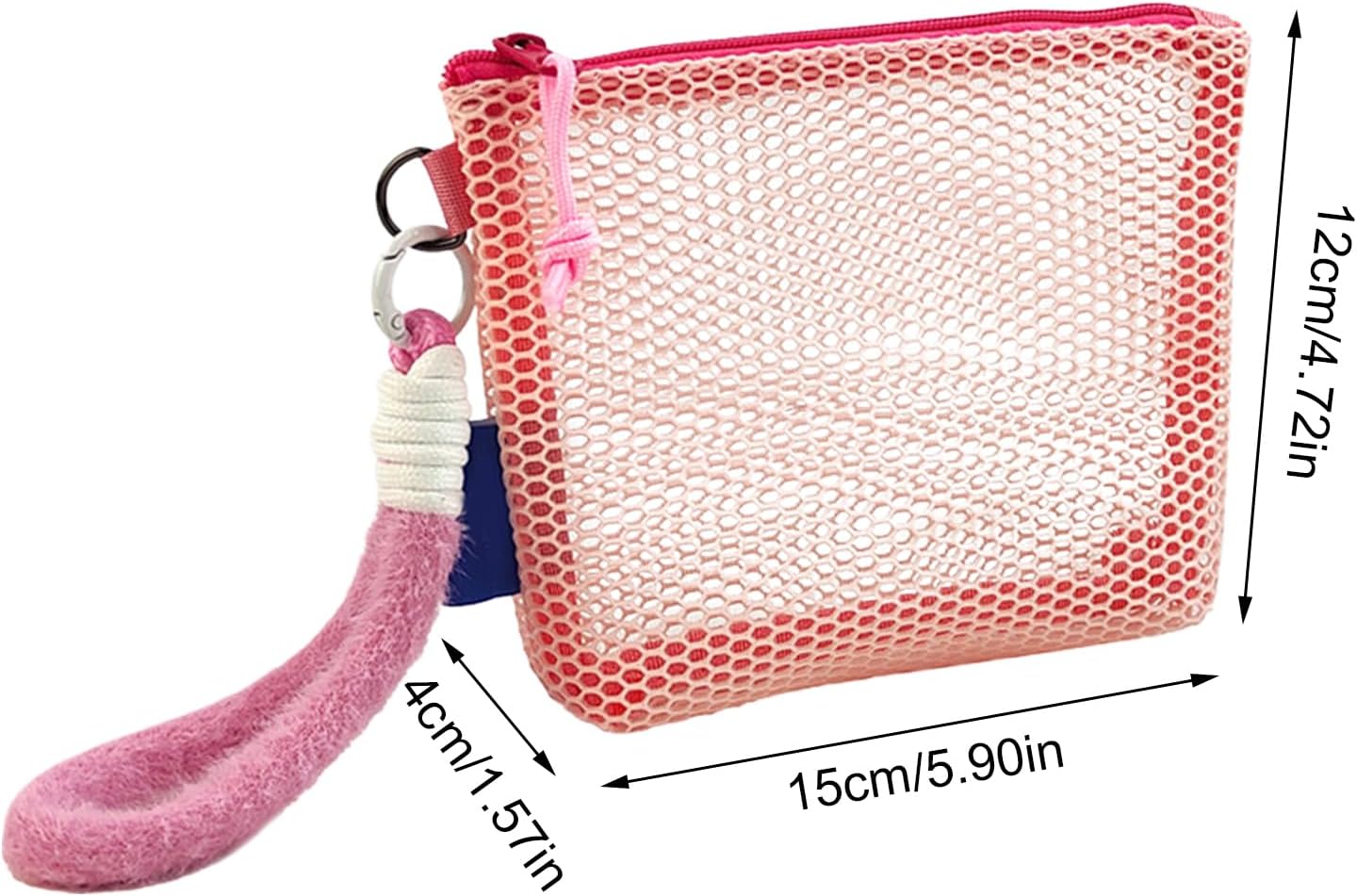 Clear Travel Makeup Bag, Lightweight Toiletry Organizer with Net Pockets 5,90 pollici, Portable Cosmetic Bag for Daily Use, Palestra, Car, Honeymoon, Vacation, Hiking, Dorm, Hotel, b, Se référer au