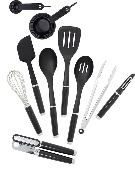 KitchenAid - Tool & Gadget Set, 17-Piece Set Includes Cooking Utensils, Vegetable Peeler, Can Opener, and Measuring Cups & Spoons