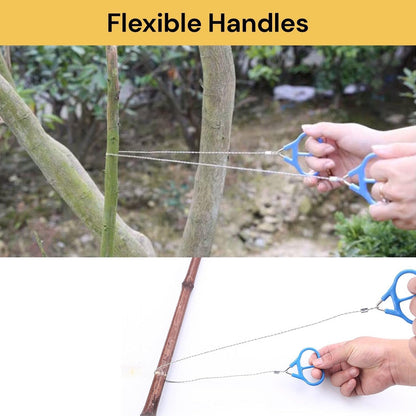 EZONEDEAL Wire Saw Stainless Steel Pocket Chainsaw Mini Cable Survival Gear Pole Saw Emergency Chainsaw Survival Kit Outdoor Tools for Camping Hiking Hunting
