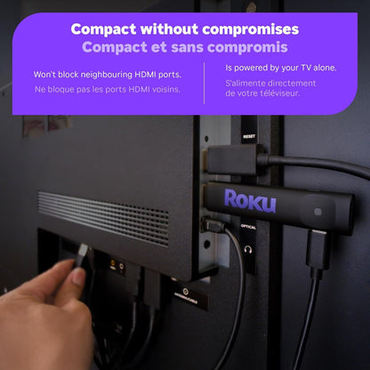 Roku® Streaming Stick™ 2025 - HD Roku Streaming Device for TV with Voice Remote - Free & Live TV