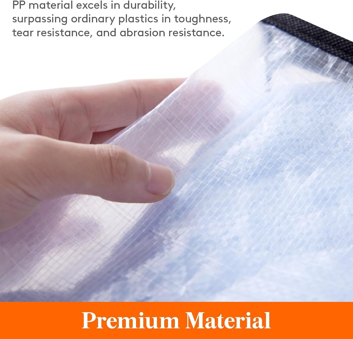 Lifewit 6 Pack Plastic Clothes Storage Bags, 60L Foldable Storage Containers Closet Organizers and Storage Moving Bags with Sturdy Zipper Lids Reinforced Handle for Bedding, Blanket, Comforter