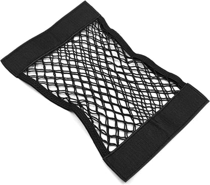 2Pcs NUZAMAS 40x25cm Universal Mesh Cargo Net Car Rear Trunk Elastic String Storage Net Interior Organizers Mesh Bag Organizer Pouch Bag for Car Trunk Storage
